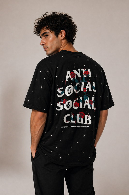 Playera Antisocial Miles de Rosas