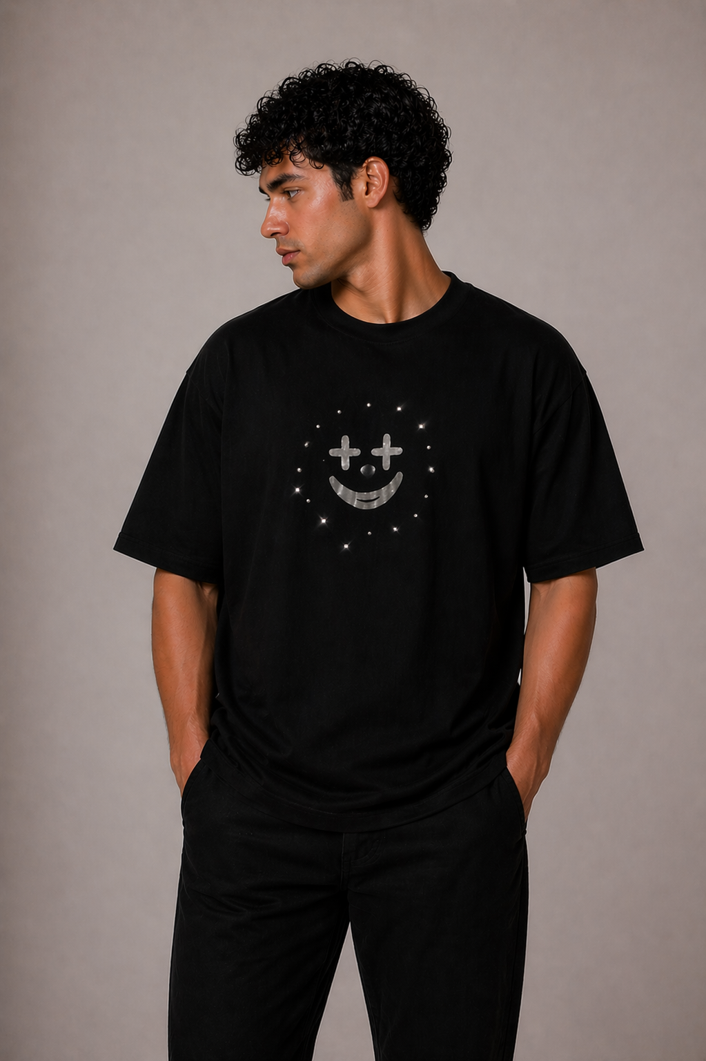 Playera Rico o Muerto Total Black